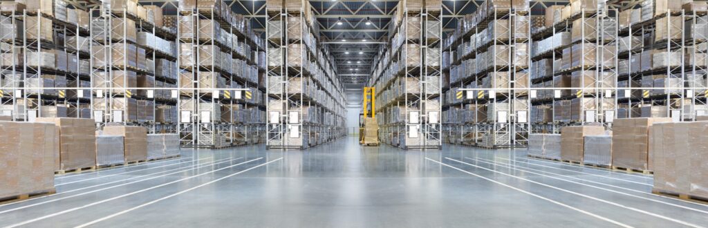 Warehouse with racking